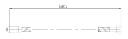 LUX wąż prysznicowy ze stali nierdzewnej, rozciągliwy 150-180cm, chrom