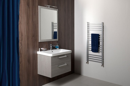 THEIA Szafka umywalkowa 101,4x43,5x44,2cm, 2 szuflady, dąb srebrny