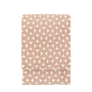Modern Geo Flannel Throw Taupe 1500x2000mm