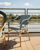 Krzesło ogrodowe CAFE MIRAMAR turkus /    morski rattan