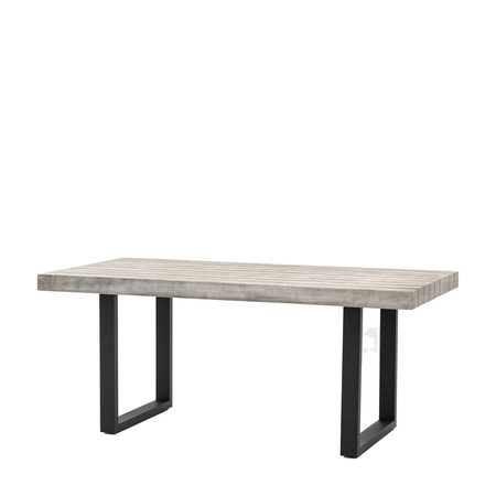Stół ogrodowy TARANTO 180 cm – drewniany blat akacja, metalowa podstawa, 6 osób 
