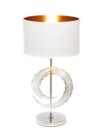 GLAMOUR LAMPA NOCNA BIAŁO-CHROMOWANA DELARI
