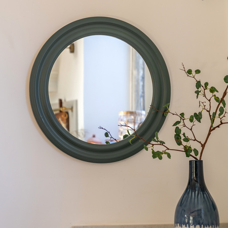 Suffolk Round Mirror Green 600x25x600mm