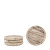 Novi Round Coasters S/4 Beige Marble 100x100x15mm