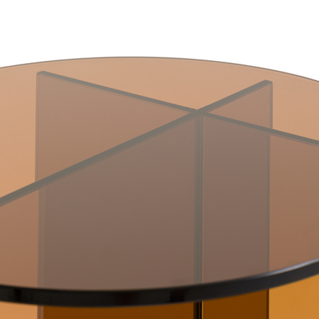 Parioli Glass Side Table Bronze 450x450x460mm