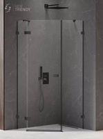 KABINA AVEXA BLACK PIĘCIOKĄTNA P 100x80x200 CZYSTE 6mm ACTIVE SHIELD