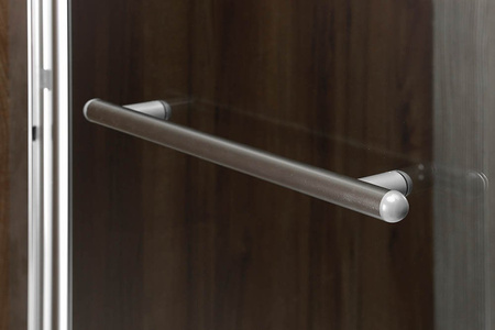 RIONI parawan wannowy podnoszony pneumatycznie, szer. 710mm, srebrny, szkło czyste