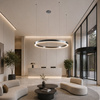 Lampa wisząca CIRCLE 120 cm - LED, ring tytan szczotkowany