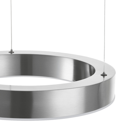 Lampa wisząca CIRCLE 40 cm - LED, ring nikiel szczotkowany