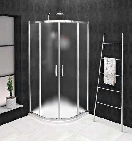 SIGMA SIMPLY kabina prysznicowa półokrągła 800x800mm, R550, Brick szkło