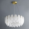 Lampa wisząca PIUMA 60 cm – biała, okrągła oprawa sufitowa