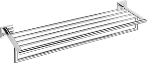 X-SQUARE półka na ręczniki z relingiem 655x110x215mm, chrom