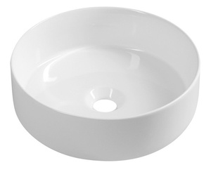 INFINITY ROUND umywalka ceramiczna nablatowa, Ø36cm, biała