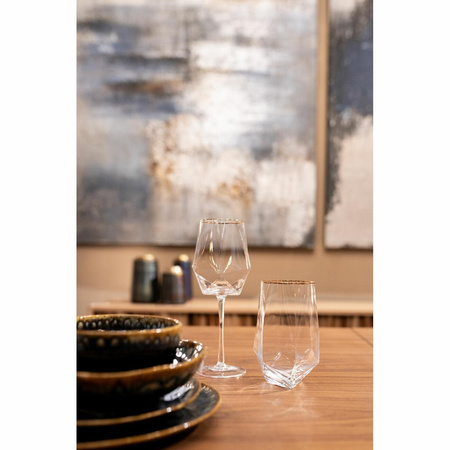 KARE komplet 4 kieliszków do wina         DIAMOND RIM 525 ml