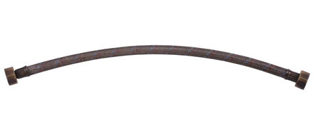 Wąż przyłączeniowy nierdzewny FxF 1/2"x1/2", 40cm, brąz