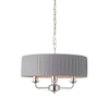 Highclere 3 Pendant Lght Nckel & Chrcoal 300-760mm