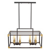 LAMPA WISZĄCA LOFT CZARNO-MOSIĘŻNA WALDORF W8