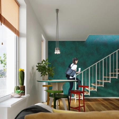 Lampa wisząca DIEGO 5 szara