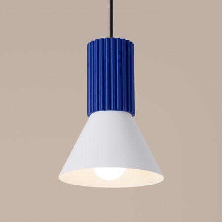 Lampa wisząca ESTRIA 1 biała/ultramaryna