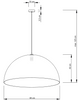 SFERA 90 biały/miedź lampa wisząca