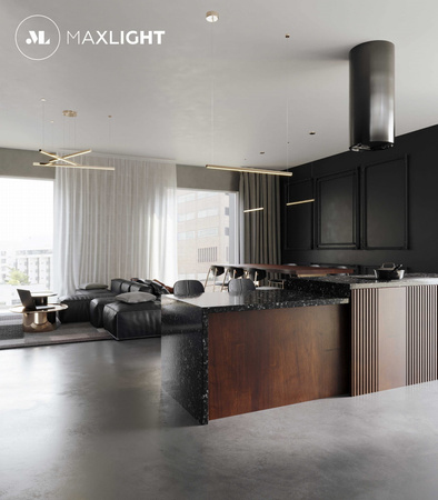 MAXLIGHT P0426 LAMPA WISZĄCA TRIO 3 ZŁOTA