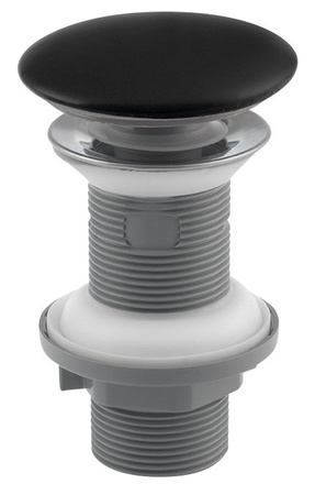 Odpływ umywalkowy 5/4", klik-klak, korek ceramiczny, 20-70mm, czarny mat
