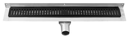 MANUS ONDA odpływ liniowy ze stali nierdzewnej z rusztem, naścienne, L-750, DN50, czarny mat