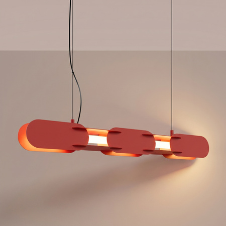 Lampa wisząca CHAIN 91 czerwona LED 3000K