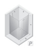 NZ2 Kabina prysznicowa NEW SOLEO LIGHT GOLD 1D prostokątna P 70x100x195 szkło czyste 6mm Active Shield 2.0 - składane