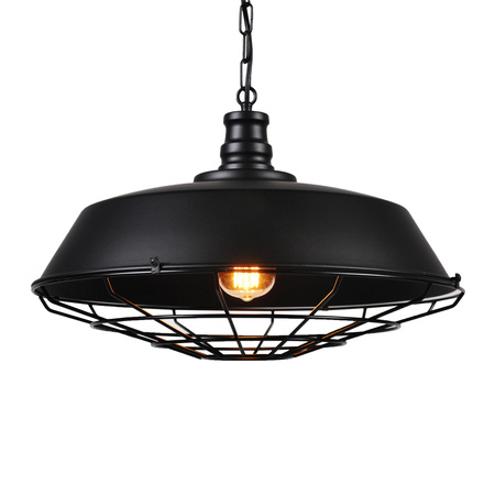 LAMPA WISZĄCA INDUSTRIALNA LOFT CZARNA ARIGIO D45