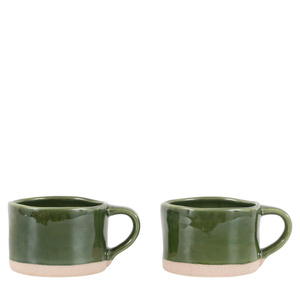 Rustic Mug Green (4pk)