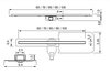 Odpływ liniowy VISIO slim GUNMETAL SZCZOTKOWANY 600