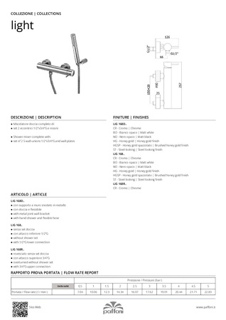 Bateria natryskowa ścienna (korpus)-Paffoni/kolekcja Light