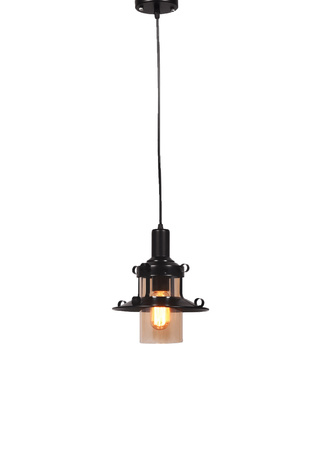 LAMPA WISZĄCA INDUSTRIALNA LOFT CZARNA CAPRI W1