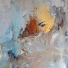 New Day Framed Canvas 1000x1000mm