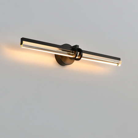 Lampa ścienna LOVELY LED 58 cm- czarno szklany kinkiet