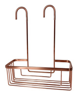 SMART półka do kabiny prysznicowej, zawieszana na baterii, 300x375x120 mm, miedź mat