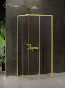 KABINA PRIME LIGHT GOLD PROSTOKĄTNA PRZYŚCIENNA P 100x70x200 CZYSTE 6mm ACTIVE SHIELD