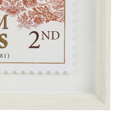 Obraz w ramie „William Morris Stamp Red” – czerwony, 30,5 × 3 × 36 cm, zestaw 2 szt.