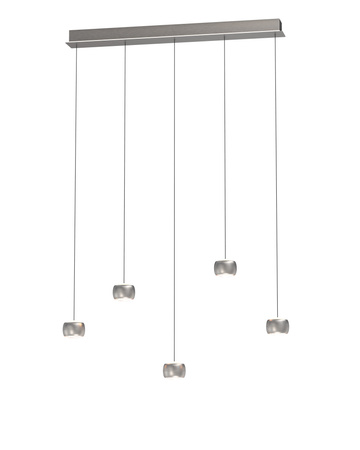 7039-503 Lampa wisząca piątka QUIBERON nikiel szampański