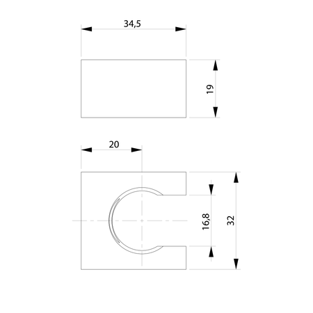 Uchwyt prysznica, złoty szczotkowany