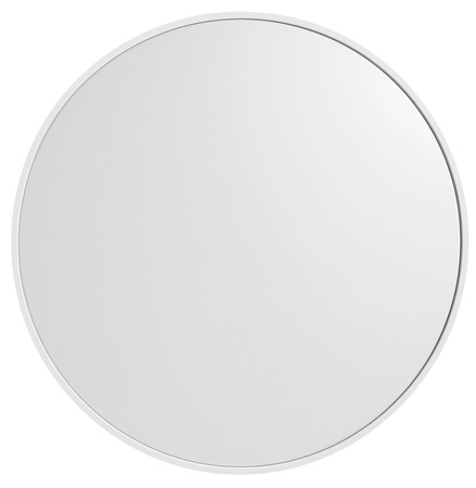 NOTION SLIM okrągłe lustro w ramie, średnica 80cm, biały mat