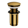 korek klik-klak do umywalki z przelewem, złoty połysk