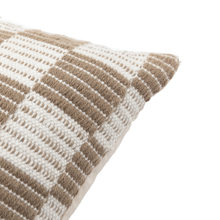 Winster Check Woven Cushion Taupe 450x450mm