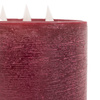 LED 3 Wick Candle Oxblood 150x150x150mm