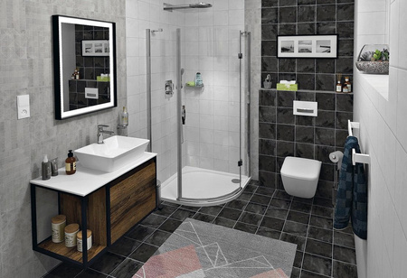 SKARA blat Rockstone 805x12x470 mm, biały mat