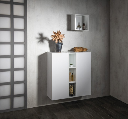 ESPACE szafka otwarta z półkami, 20x94x22cm, dąb srebrny
