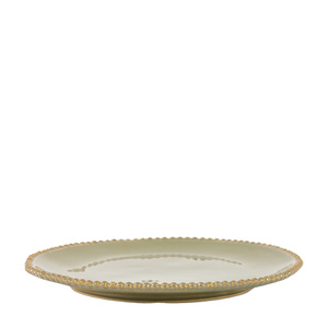 Organic Beaded Side Plate Olive (4pk) D220mm