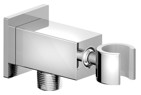 Przyłącze kątowe z ruchomym uchwytem prysznica, chrom