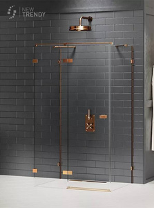 KABINA AVEXA COPPER PROSTOKĄTNA PRZYŚCIENNA P 110x90x200 CZYSTE 6mm ACTIVE SHIELD